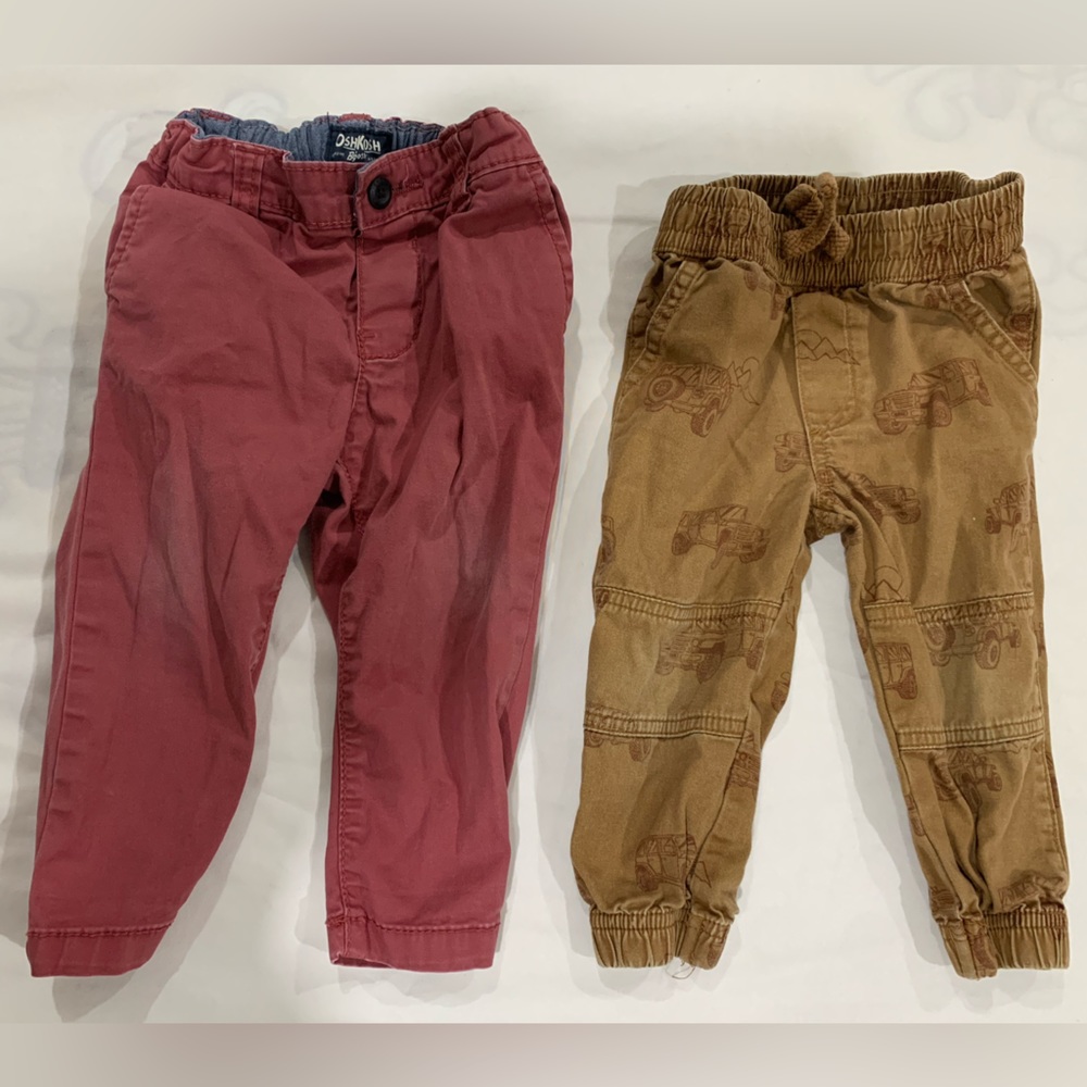 Oshkosh and Garanimals soft and comfy cotton boy pants 12-18 month
